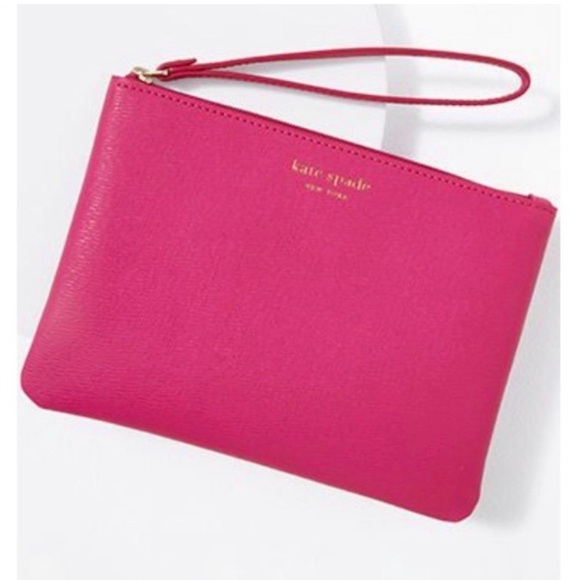 Kate Spade Keaton Vibrant dark magenta Pink Wristlet New without tags